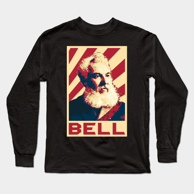 Alexander Graham Bell Retro Long Sleeve T-Shirt by Nerd_art